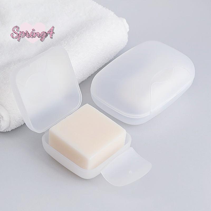 <Spring4> สบู่แบบพกพาRaสําหรับการเดินทางและการเดินทางเพื่อธุรกิจปิดผนึกกล่องสบู่กันน้ํากล่องเก็บอาหารพลาสติกใสพร้อมฝาปิดNice
