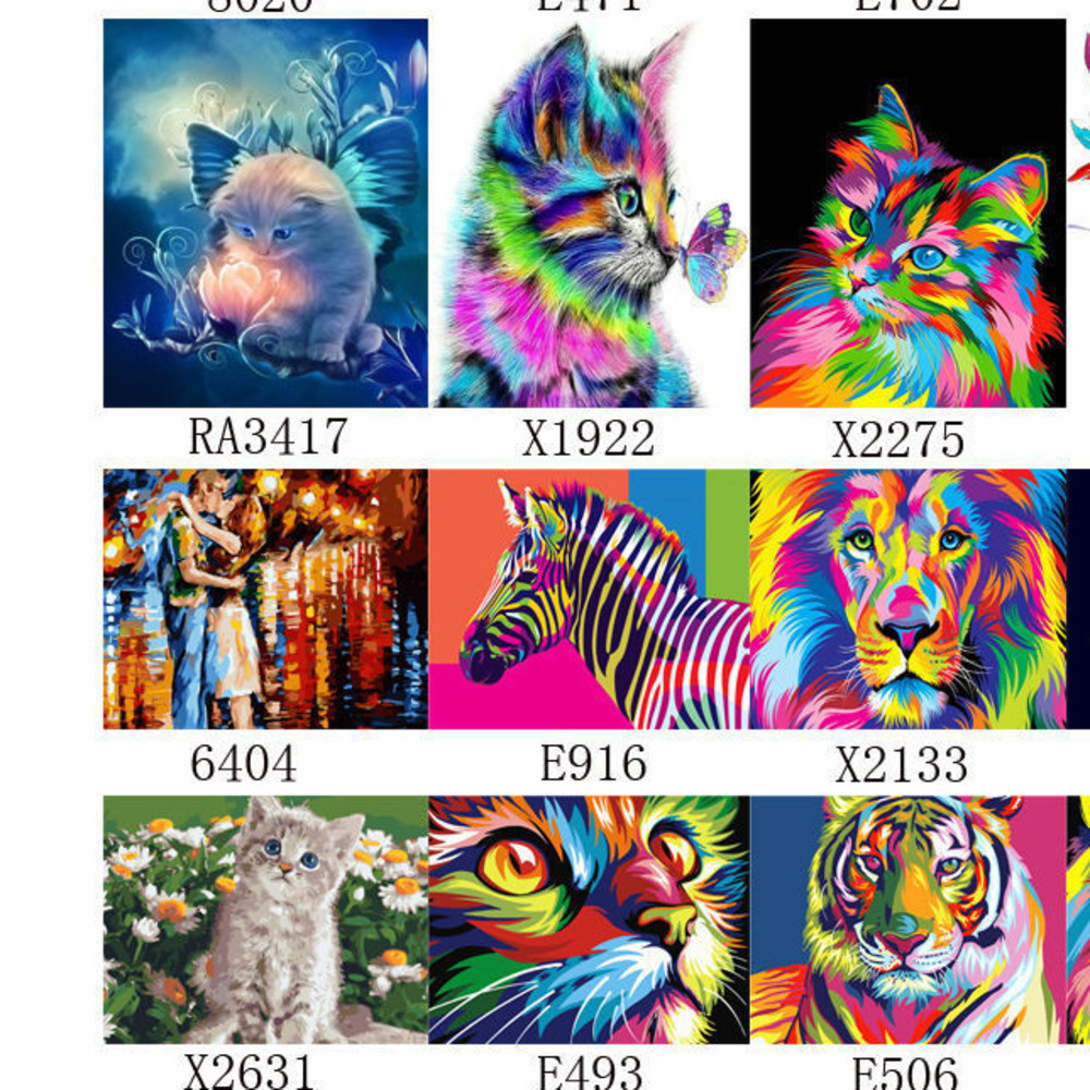 DADA Aat DQ1 สัตว์ 40x50 ซม.Diy ภาพวาดสีน้ํามันสีตามหมายเลข forest seriedeer e471 fox PA4