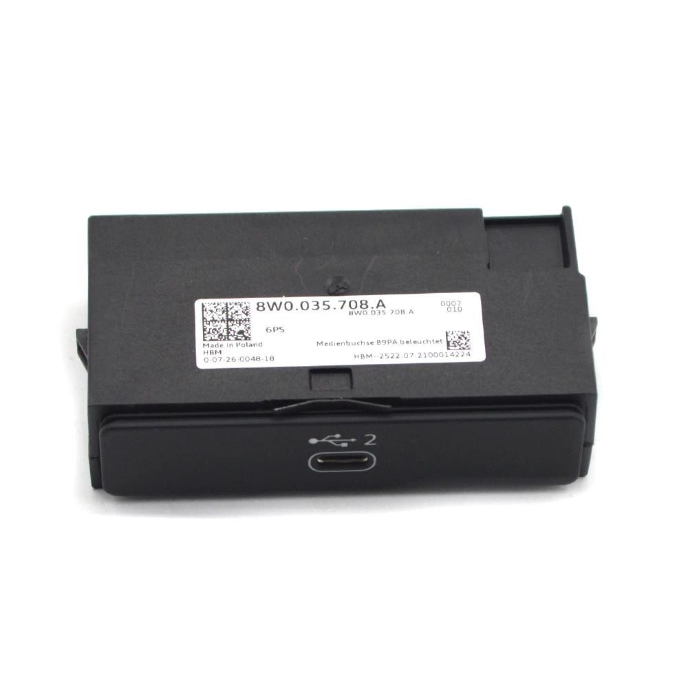 8W0 035 708 A 8W0035708A สําหรับ AUDI A4 S4 A5 S5 Q5 2016-2024 MIB3 6pin USB C ประเภท C Link พอร์ตชา