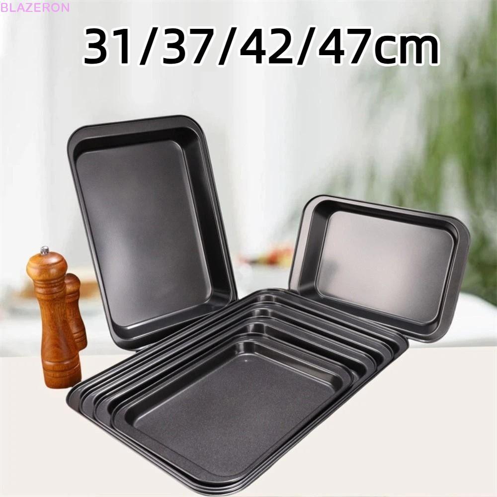 เบลเซอร์‌ ถาดอบ, แผ่นลึก/ตื้น Non-Stick ถาดอบสี่เหลี่ยม, ทําความสะอาดง่าย 31/37/42/47 ซม.เหล็กคาร์บอน DIY Baking Loaf Pan เตาอบเบเกอรี่