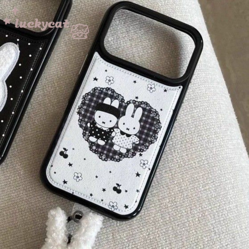 Insน่ารักสีดําMiffyหนังสําหรับiPhone 17 16 15 14 13 12 11 Pro Max X Xr Xs Max 7 8 Plus SE2020 ราคา ถูกที่สุด ดีลบีเคเค แกลเลอรีภาพที่ 3