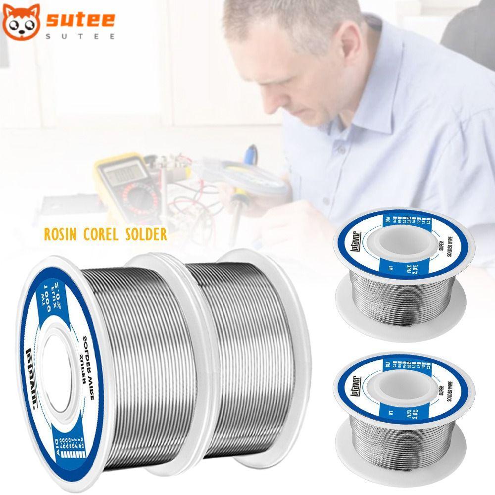 SUTEE ลวดเชื่อมอุณหภูมิต่ํา, FLUX 2.0% Low-melting Corel Solder, ทนทานไม่มีสะอาด 20g 50g 100g 0.8 1.