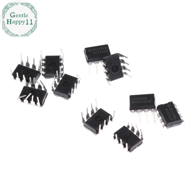 GentleHappy 10 ชิ้น NE5532P NE5532 DIP-8 Dual เสียงรบกวนต่ํา Op-Amp TI IC TH
