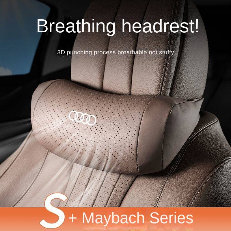 【Ready Stock】 Audi A4L/A3/A5/A6/A7 Automotive Headrest Neck Pillow Q3/Q2L/Q5 Car Seat Cushion HZ2F