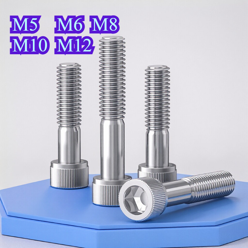 น็อต สกรูหัวจมหกเหลี่ยมใน สแตนเลส 316 ครึ่งเกลียว หัวทรงกระบอก M5 M6 M8 M10 M12 ยาว 30-150 มม.【WY1】