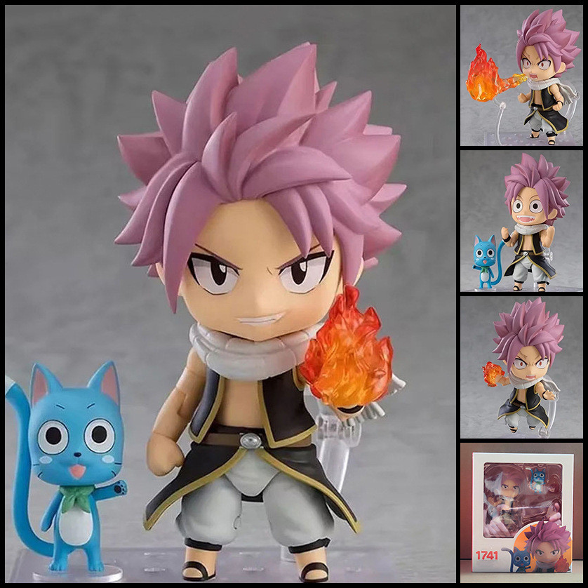 Fairy Tail Natsu Dragneel 1741 Nendoroid รุ่น Q Action Figure เปลี่ยน Face Movable Anime Figurine ขา