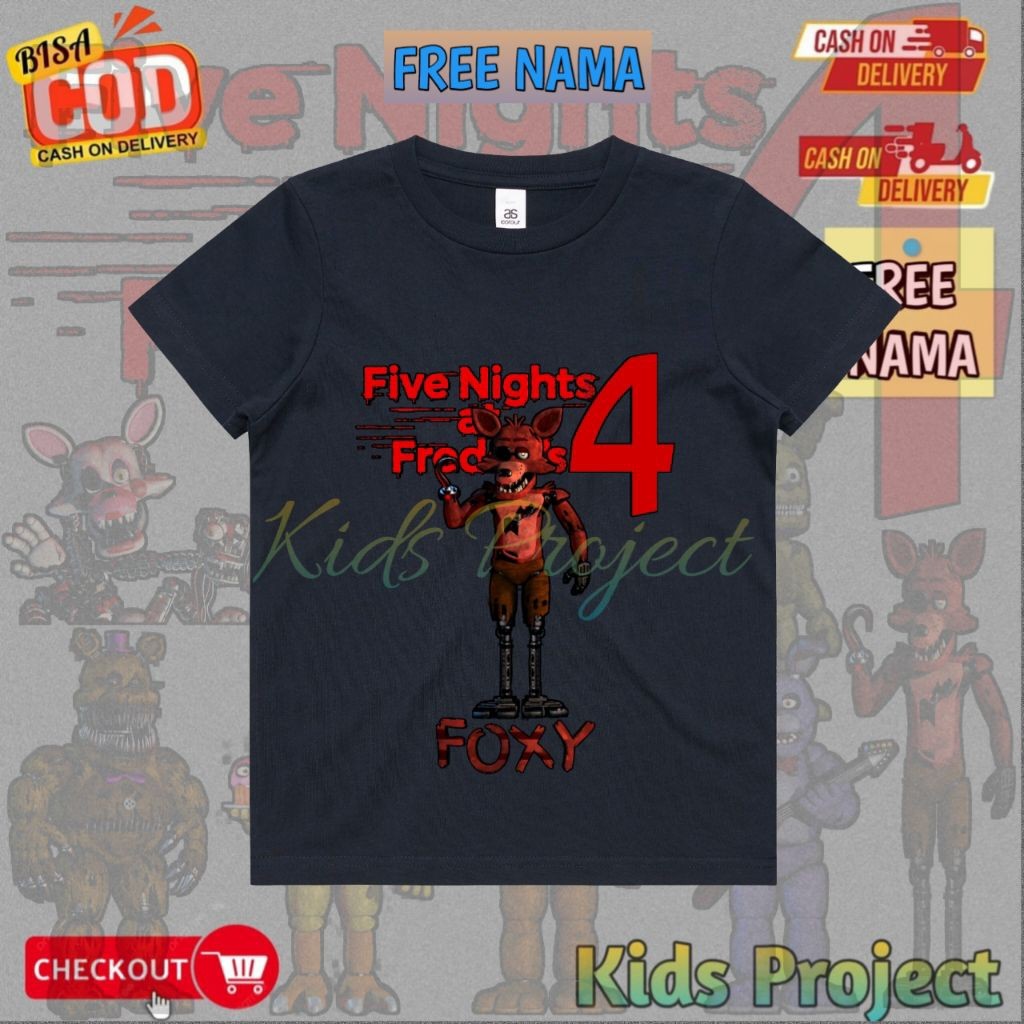 FOXY Five Nights at Freddys 4 Character Kids T-Shirt