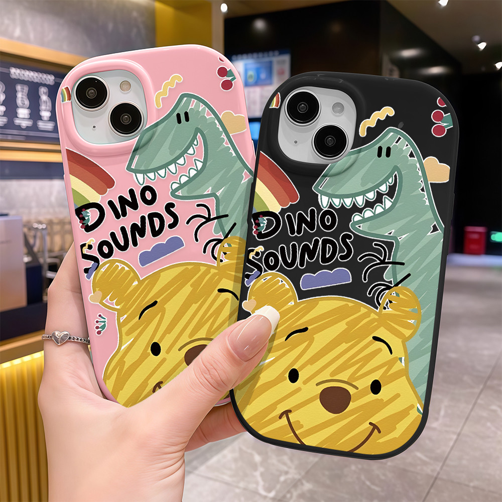 CODที่ไทย เคสสำหรับไอโฟน17 หมีpoo ไดโนเสาร์ เคสมือถือนิ่มกลมใหญ่TPU For IPhone17 16 15 14 11 12 13ProMax 6/7/8Plus XSXR