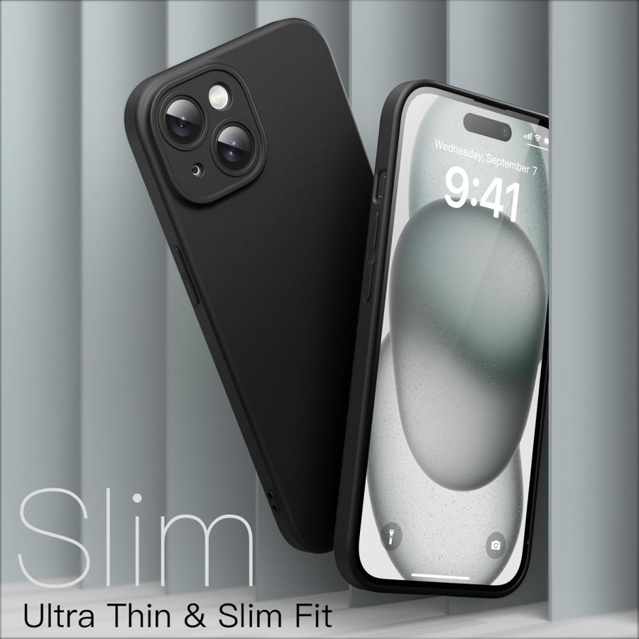 CASE IPHONE 16 / 16 PRO / 16 PLUS / 16 PRO MAX SOFT CASE SLIM MATTE SOFT BLACK DOFF