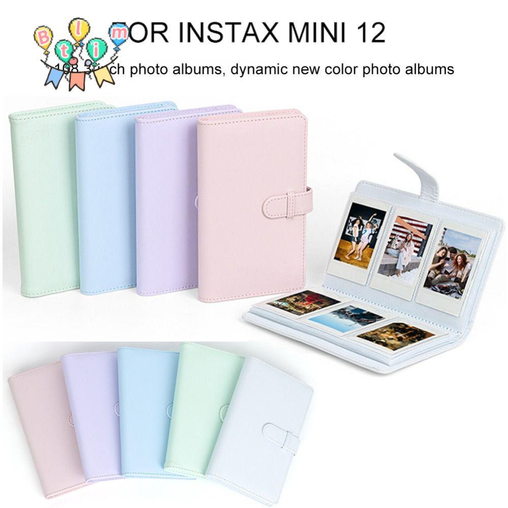 BTLIM กล้องฟิล์มหนัง PU กระดาษภาพถ่าย 3 นิ้วสําหรับ Fujifilm Instax mini 12