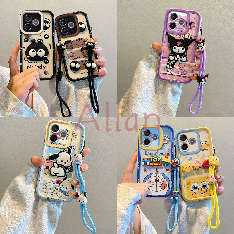 เคส Honor x5c / x5c plus / Play 10a 4G กรณี TPU 2026 ใหม่ Kawaii ซิลิโคนนุ่มคลุมทั้งหมดกันกระแทก, Lanyard Anti-Loss เคสโทรศัพท์ BSJGS