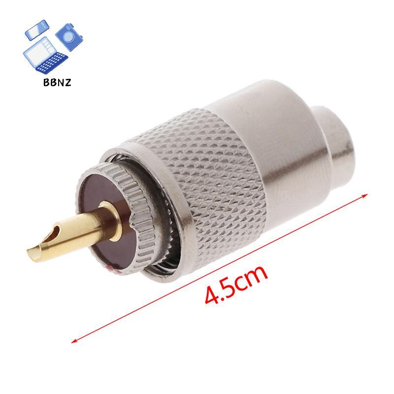 [BBNZ] 1 ชิ้น UHF PL259 ปลั๊กชายอะแดปเตอร์ขั้วต่อบัดกรีตรงสําหรับ RG8U RG58-3 TH