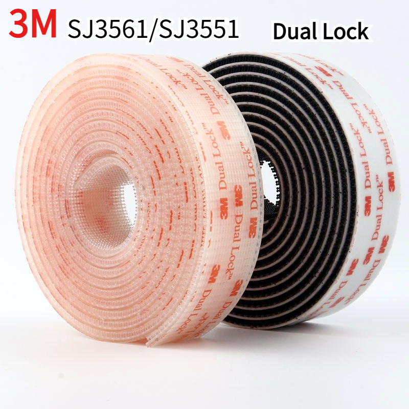 SJ3561 SJ3551 Velcro ประเภทกาว 400/25.4 มม.กว้าง Dual Lock สีขาวสีดํา VHB เห็ดกาว Fastener เทป