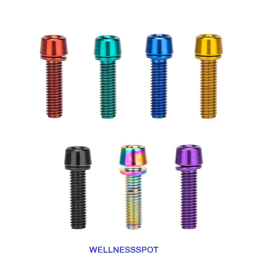 WELLNESSSPOT 6 PCS สแตนเลส Stem Bolt Set M5 x 18 mm สกรูสำหรับจักรยานเสือภูเขาและแฮนด์จักรยาน