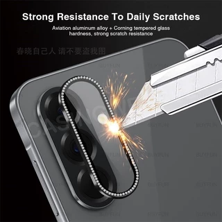 SAMSUNG ป้องกันหน้าจอสําหรับSamsung Galaxy A57 A37 A17 A37 A27 LTE 4G 5G 2026 เลนส์กล้องเพชรโลหะProtectorแก้วกลับเลนส์แหวนฝาครอบ