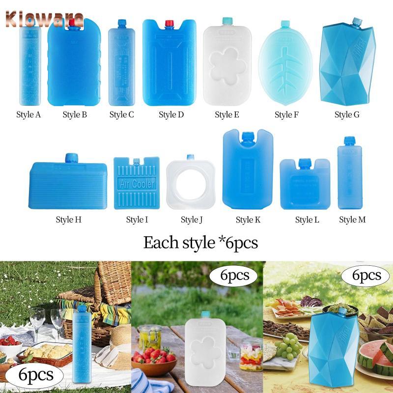 Kloware 6x ตู้แช่แข็งบล็อกที่ Simply Stays Frozen สําหรับยาวน้ําหนักเบาสําหรับถุงเย็น Ice Brick Pack สําหรับชายหาดเดินป่าปิคนิคตกปลา
