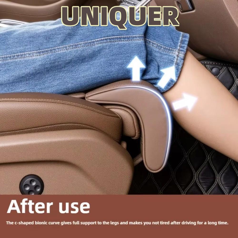UNIQUER เบาะรองนั่งรถยนต์,ฝาครอบหนังนิ่มปรับหน่วยความจําโฟมขาสนับสนุน,หนา Padding ลื่นเสื่อที่นั่งอัตโนมัติ