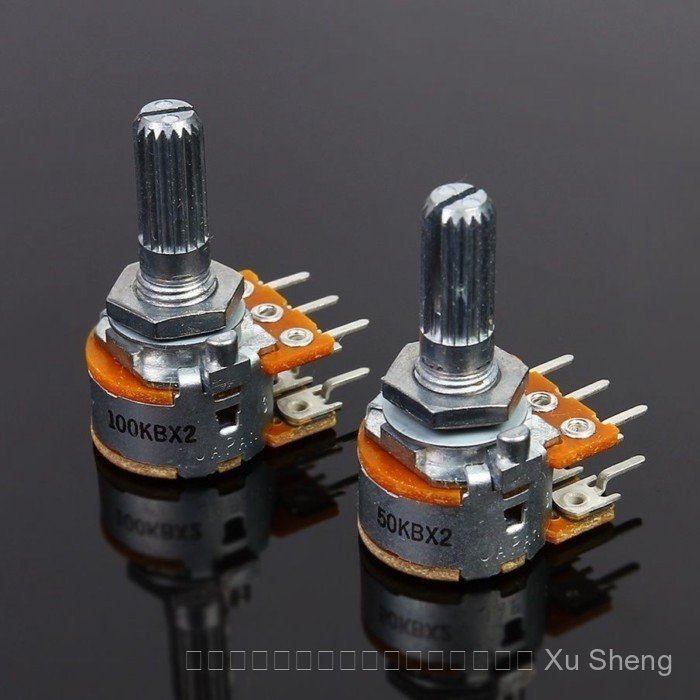 ญี่ปุ่นนําเข้า Alps RK163 Class 16 10kb20ka 50kb 100ka Double Six-Need Potentiometer.