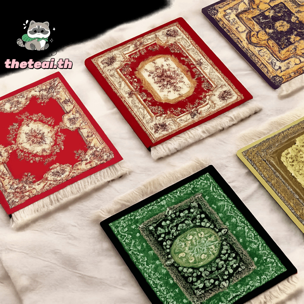 THETEAI Fringe Mice Mat, Smooth Anti Scratch พู่แผ่นรองเมาส์,ทนทาน Retro Universal Bohemian สไตล์ชาต