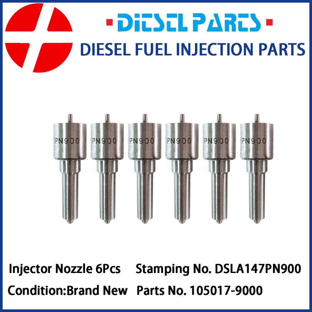 หัวฉีดหัวฉีดดีเซล 6 ชิ้น 105017-9000 DSLA147PN900 NP-DSLA147PN900 สําหรับ ISUZU 4BD1 6HE1 8943946066