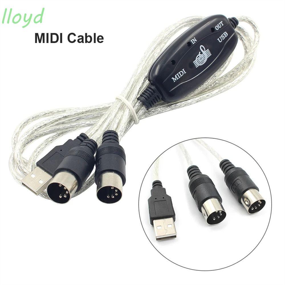 LLOYD MIDI ถึงสาย USB Audio Music Line MIDI Interface Professional USB In Out อุปกรณ์เสียงสําหรับคีย