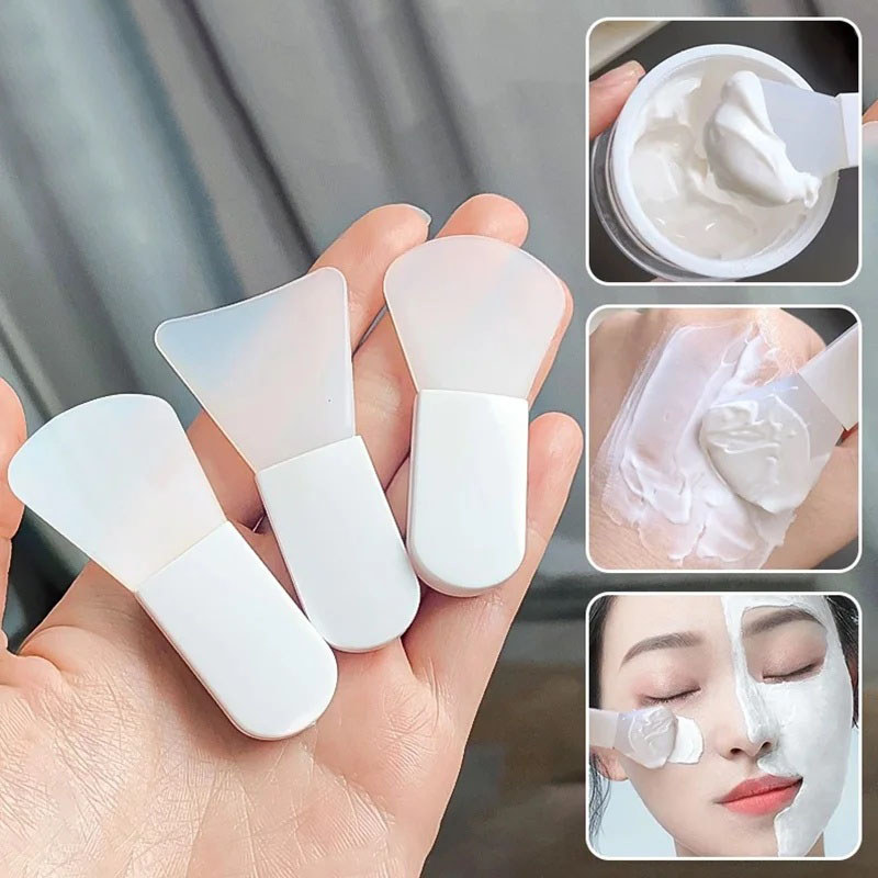 3 ชิ้นมินิซิลิโคนหน้ากากผสมแปรงบํารุงผิวหน้า SkinCare เครื่องมือโคลนครีมแปรง DIY Skin Care Foundation เจลเครื่องสําอางเครื่องมือความงาม