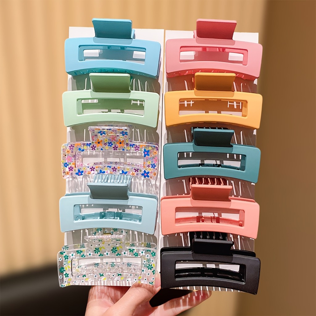 มาการอง 10 ชิ้น สีโปร่งใส พิมพ์ลายหวาน สำหรับทรงผมทุกวัน ของขวัญสำหรับสาว ๆ