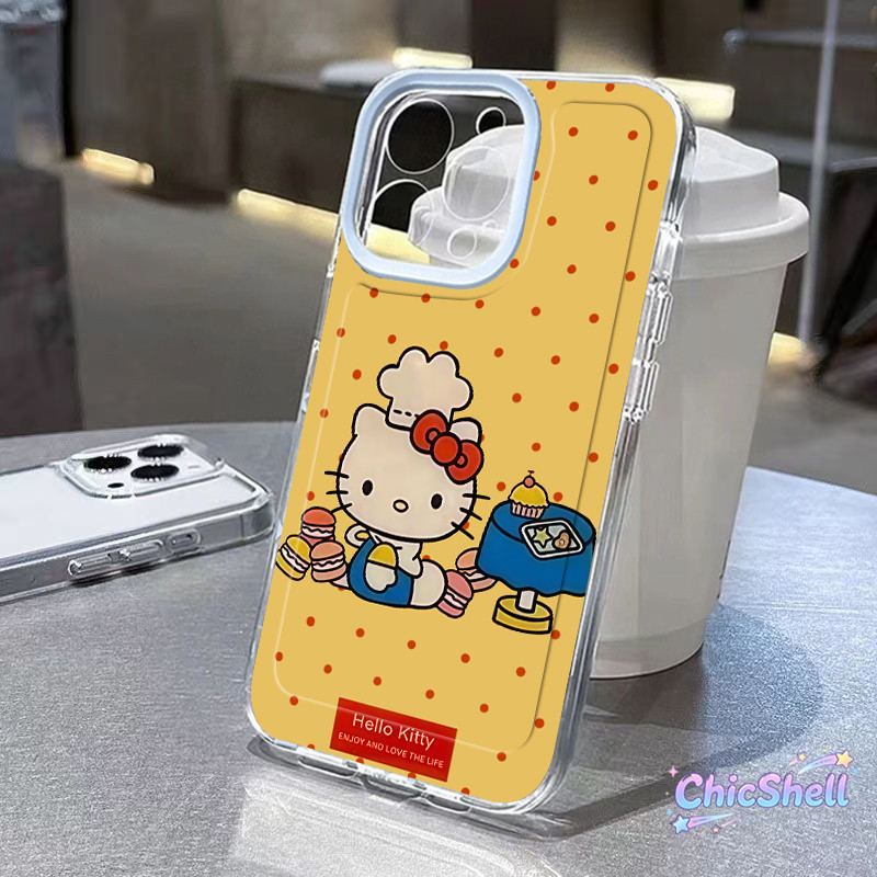 เคสไอโฟน การ์ตูนเชฟแมว เคสใส กันกล้อง cho iPhone 11 12 13 14 15 16 ProMax X XR XS Max 7 8Plus-CL