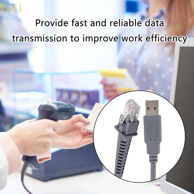 Feti USB A Male to RJ45 Cable for Barcode Scanner ใช้การขายปลีกอย่างราบรื่น