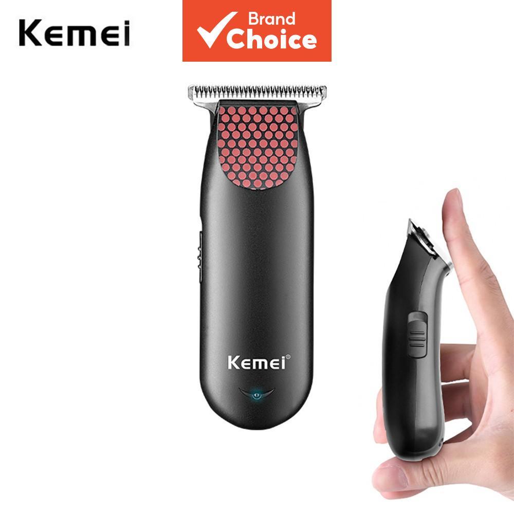 Kemei 889 เครื่องตัดผมไฟฟ้าขนาดเล็กระดับมืออาชีพแบบไร้สาย ขนาดกะทัดรัด ชุดกรูมมิ่งพกพา