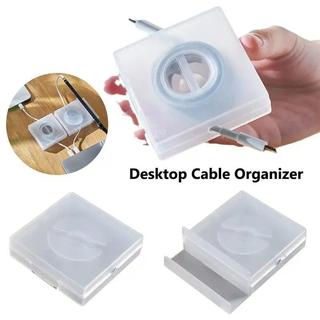 HdoorLink Portable Transparent Cable Organizer การจัดการสายไฟ Usb Cable Winder ที่วางโทรศัพท์แบบพับเก็บได้