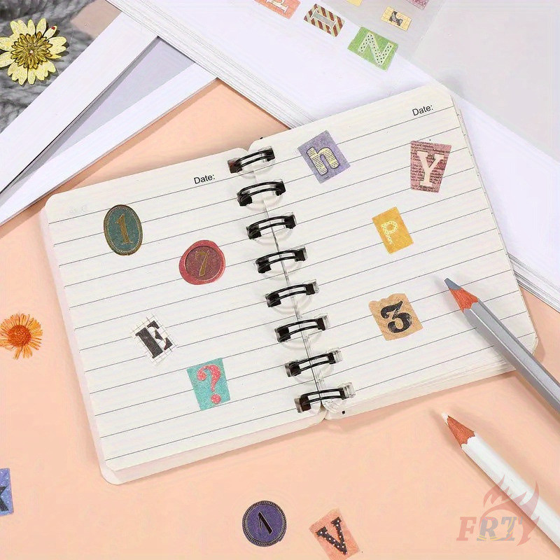 ❉ สติ๊กเกอร์ตัวอักษรและตัวเลขย้อนยุค ❉ 6แผ่น/ชุด DIY แฟชั่นไดอารี่ Scrapbooking Decals สติกเกอร์ ราคา ถูกที่สุด ดีลบีเคเค แกลเลอรีภาพที่ 8