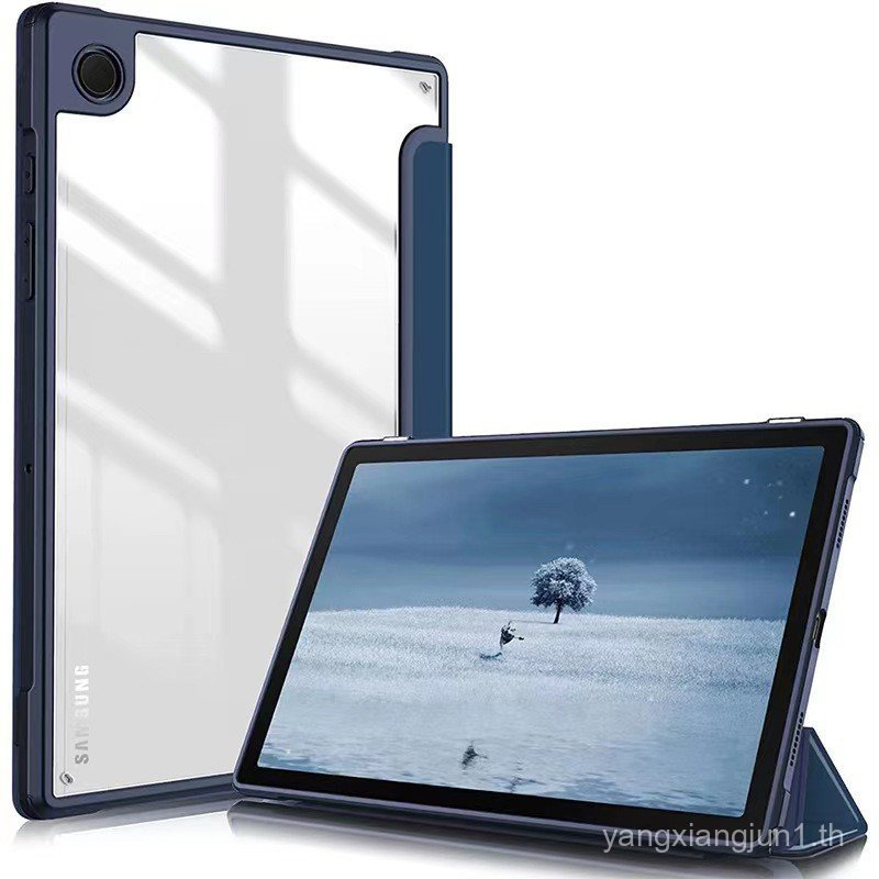 เหมาะสําหรับ Samsung Tab S9fe แท็บเล็ตป้องกันกรณี s7/s8/s9 + เคสหนัง A7/A8 แท็บเล็ตอะคริลิค 30% ปิด 