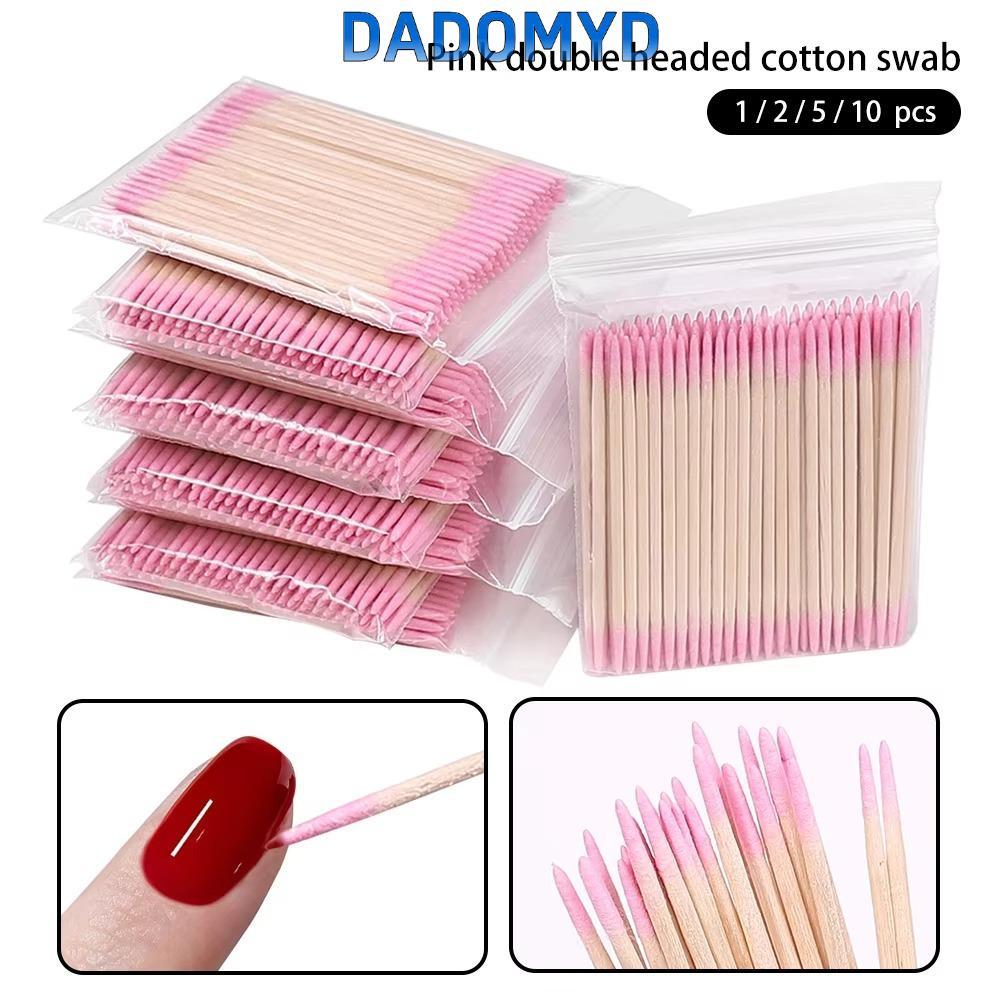 DADOMYD ทําความสะอาด Sticks Bud Tip, น้ํายาล้างเล็บไม้ผ้าฝ้ายไม้ Swab, หัวคุณภาพสูงเล็บรายละเอียด Corrector Art เครื่องมือ