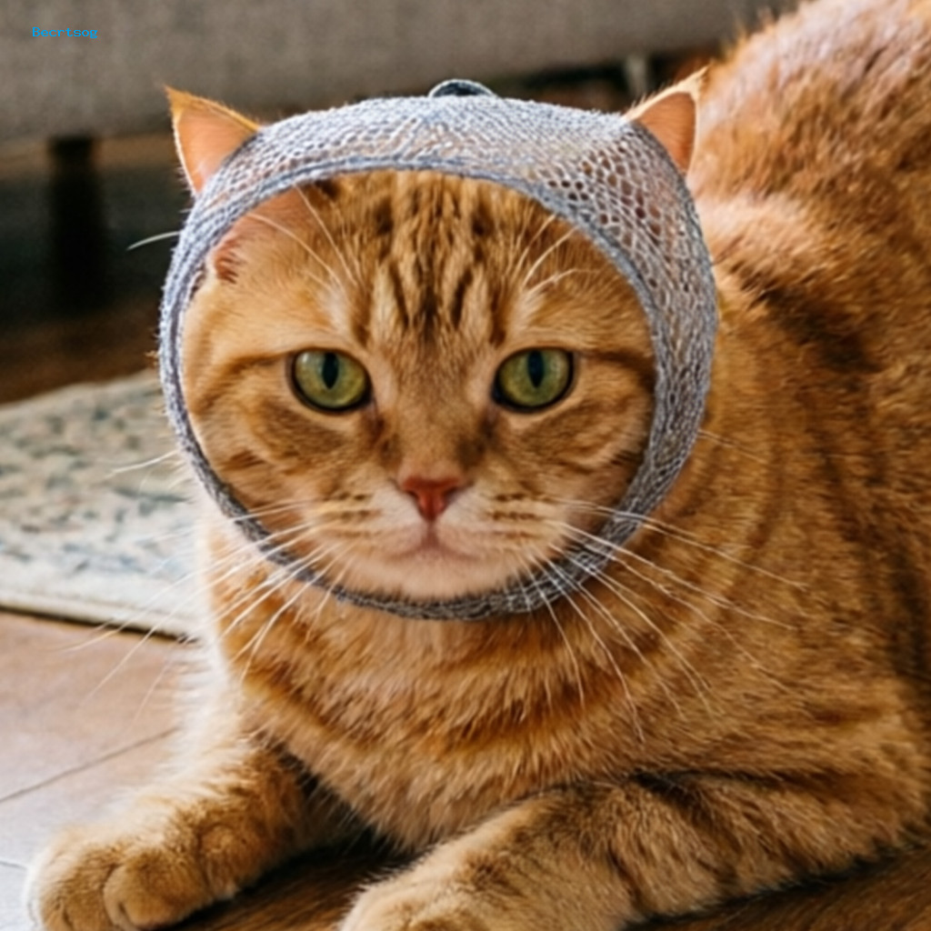 สบาย Cat Muzzle ปรับ Breathable Cat Muzzle หัวสําหรับกรูมมิ่งเล็บตัดและป้องกันการกัด – สบายสัตว์เลี้