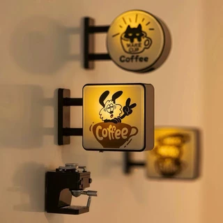 Retro กาแฟมุมตู้เย็นแม่เหล็กตู้เย็นแม่เหล็กแม่เหล็กบ้าน Miniature Pegboard ร้านกาแฟเรืองแสงตกแต่ง