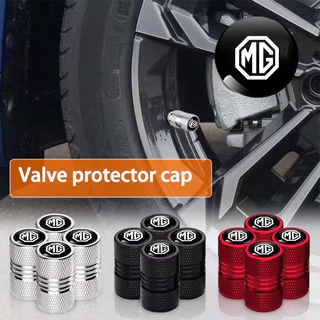 4pcs MG รถวาล์ว Caps Stem Case ครอบคลุมอลูมิเนียมล้อวาล์วฝุ่นหมวก Tyre Rim Stem สําหรับ MG3 MG5 MG6 MG7 EP Pluse MG TF ZR ZS ES HS GS Morris 3 อุปกรณ์เสริม