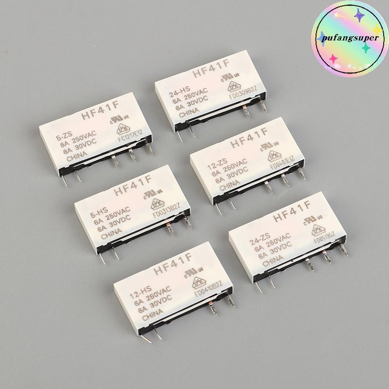 Pufangsuper HF41F-24-ZS HF41F-12-ZS HF41F-5-ZS HF41F-5-HS HF41F-12-HS HF41F-24-HS รีเลย์อุตสาหกรรม S