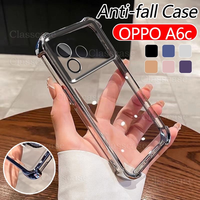 OPPO A6c 2026 สําหรับ OPPO A6c A6s A6 A6x A6t A6tPro A6Pro OPPOA6c Clear เคสโทรศัพท์แฟชั่นคู่สี่มุม Anti Fall กันกระแทก Came ป้องกันเลนส์ปลอกอ่อนฝาหลัง