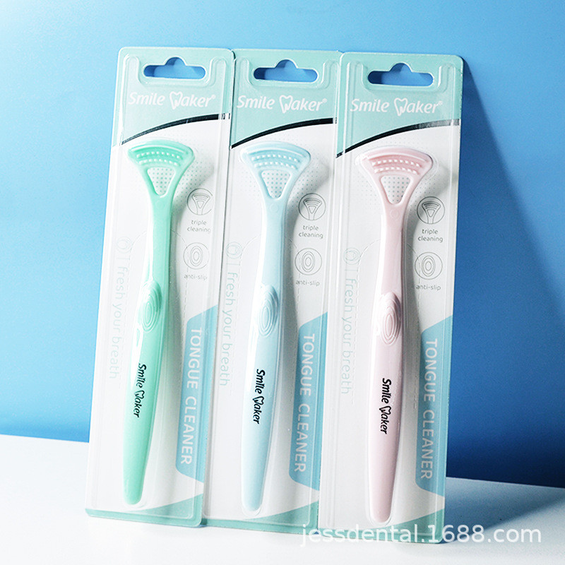Spot Goods#Tongue Scraper Tongue cleaner Oral cleaning reduces bad breath, freshens breath, dual-pur
