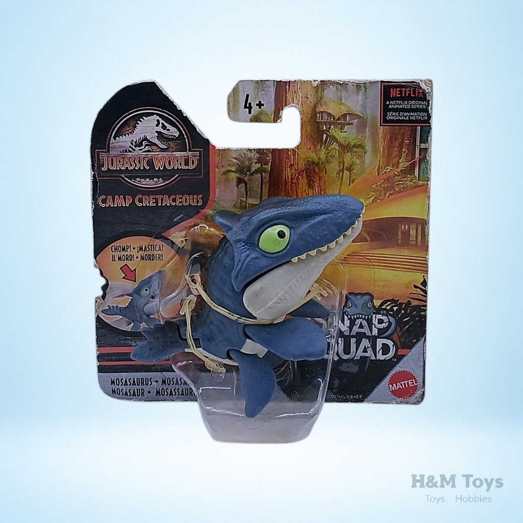 Mattel Jurassic World Snap Squad Mosasaurus Camp Cretaceous Figure Original