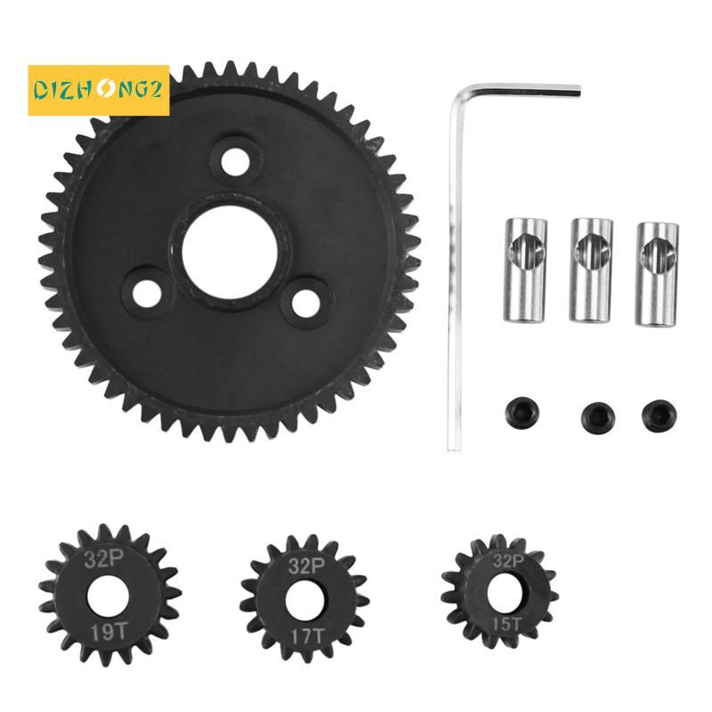 [dizhong2]Metal Spur Gear 54T 0.8 32P 3956 พร้อม 15T 17T 19T Pinion ชุดเกียร์สําหรับ 1/10 Slash Stam
