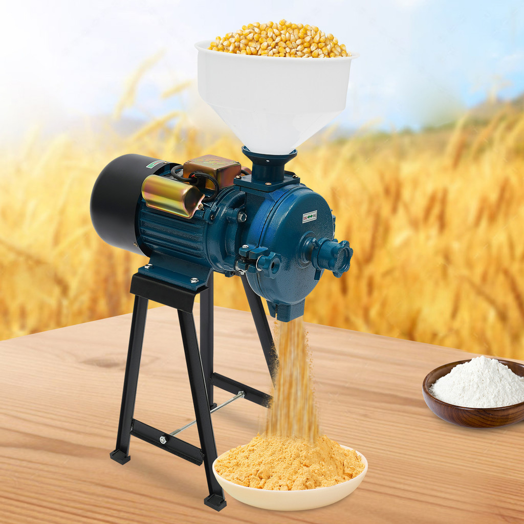 2200W Blue/Green Electric Feed Mill Dry Cereals Grinder Corn Grain Rice Milling Machine With Funnel2