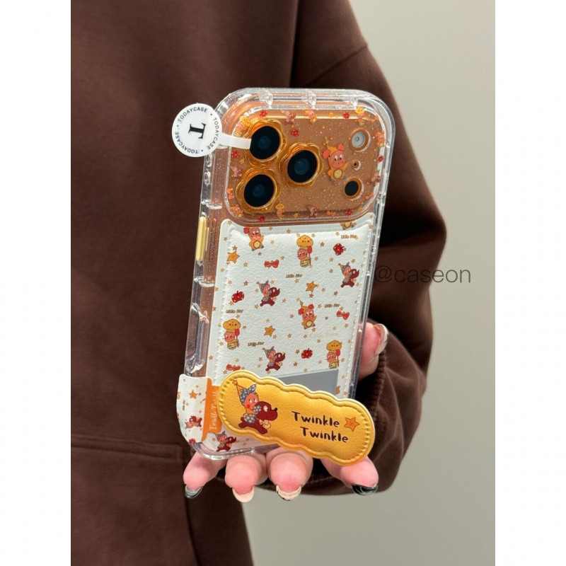 ยืนหนังสไตล์ดอกไม้กรอบ Anti-drop กรณีการ์ตูนแฟชั่นน่ารักเคสโทรศัพท์สําหรับ IPhone 15 14 17 17 Pro Max 14pro 16pro 15pro 17pro ฝาครอบป้องกัน