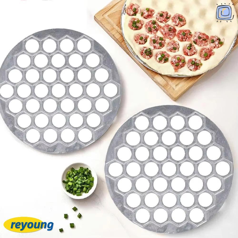 REYOUNG แม่พิมพ์เกี๊ยว, Ravioli 37 หลุม Ravioli Maker, แบบพกพารัสเซีย Pelmeni Maker เครื่องมือทําอาห
