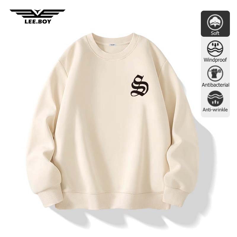 ผ้าหนาทรงสวย Sweatshirt แขนยาวผู้ชาย ผ้าสำลีเกรดพรีเมียม พิมพ์ลายแฟชั่น คอมกลม พร้อมส่งจากกทม