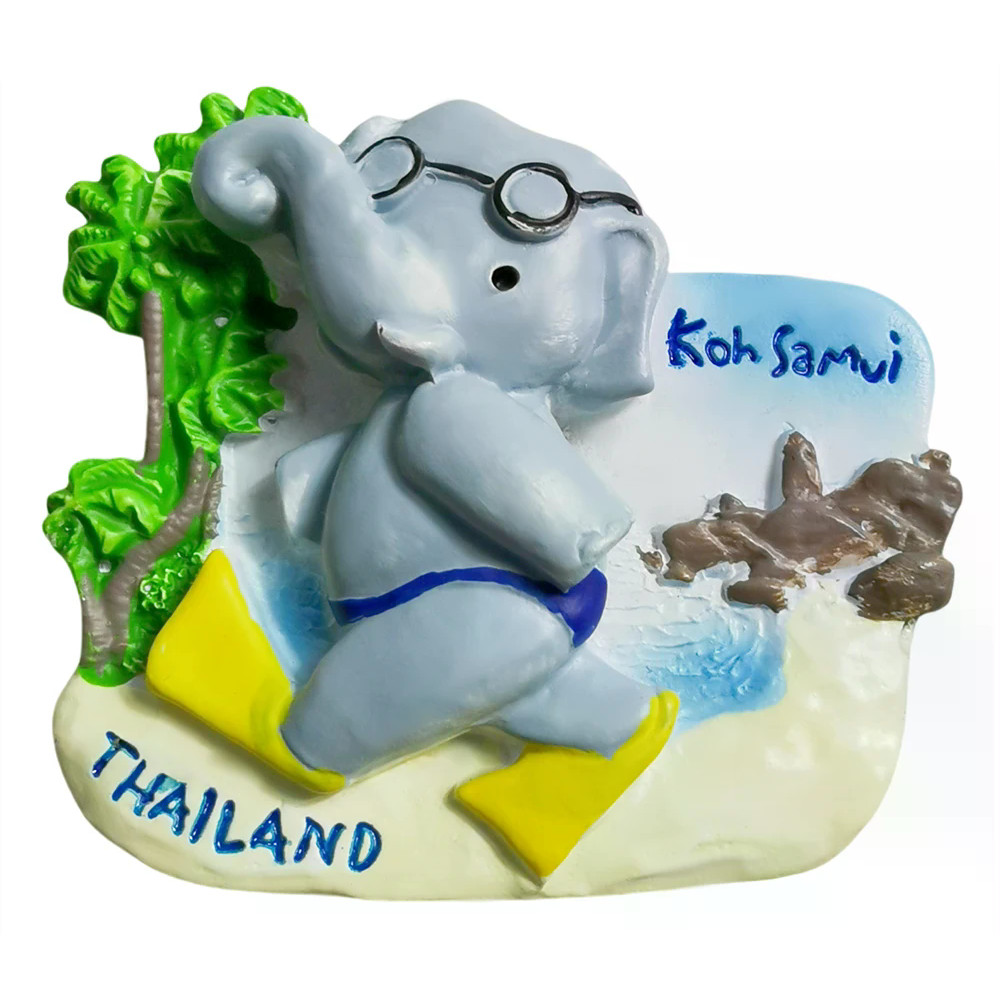3D Koh Samui ประเทศไทยแม่เหล็กติดตู้เย็นของขวัญของที่ระลึกตู้เย็นเรซินแม่เหล็กสติกเกอร์คอลเลกชันตกแต