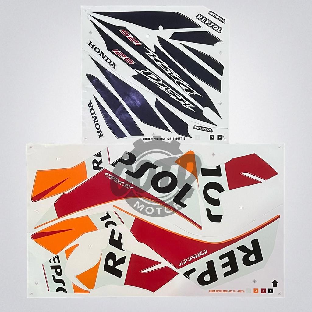 Honda Repsol Wave Dash 125 Fi (8) Motor Stiker Body Cover Sticker Stripe Automotive Motorcycle