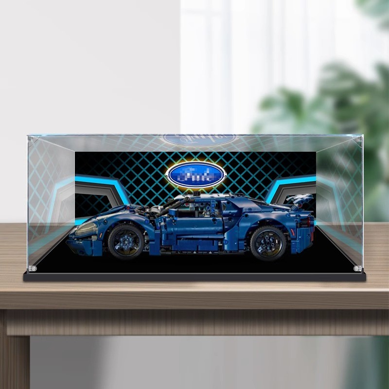 เคสจอแสดงผลอะคริลิคใสสําหรับเลโก้ 42154 2022 ฟอร์ด GT ของเล่นรุ่นกันฝุ่นสะสมตู้โชว์
