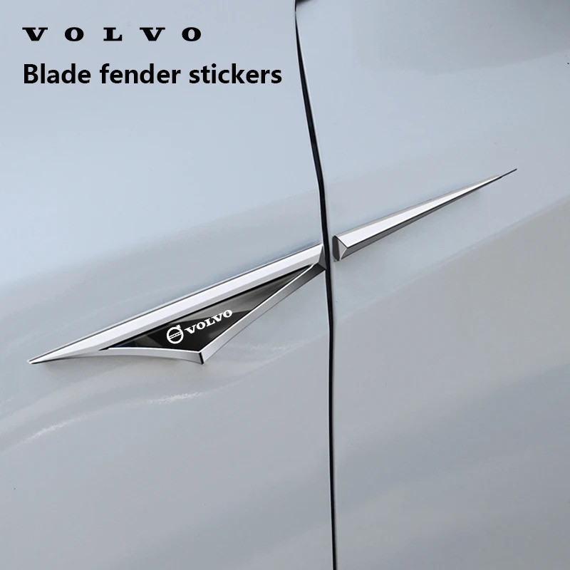 2pcs โลหะ volvo โลโก้รถ Fender Side Wing Emblem Badge สติกเกอร์สําหรับ VOLVO XC60 XC90 S60 S90 XC40 V90 S40 V40 XC70 C30 C70 S80